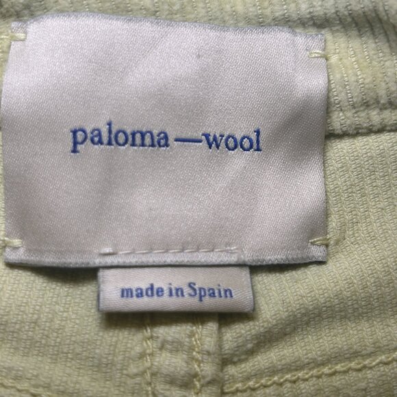 Paloma Flared Leg Pants Mid-Rise Fit Soft Corduroy Wool Fabric Sunny Yellow W 34 - Picture 5 of 12